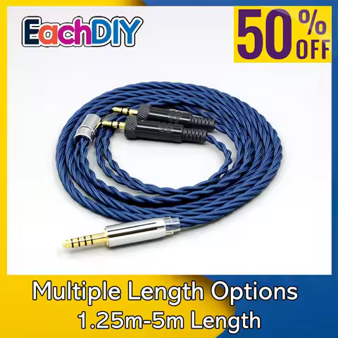 99% Pure Silver OCC Graphene Alloy Full Sleeved Earphone Cable For Sony MDR-Z1R MDR-Z7 MDR-Z7M2 With