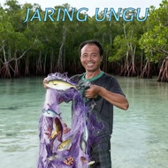 UNGU Ready-to-Use Fishing Net 15m Long Purple Color 1 Finger, 2 Fingers, 3 Fingers, 4 Fingers