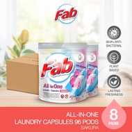 Fab All-in-One Laundry Capsules Refill Pack 24x8