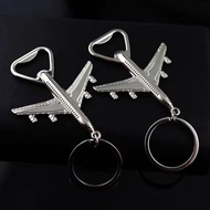 Metal Airplane Keychain Bottle Opener Aircraft Keychains for Weddings & Events 3D Corkscrews Openers