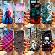 For Apple Iphone 4/4s/5/5s/se 2016 Case Black Jelly soft Silicone Marble Printing Anti-fall Back Cov