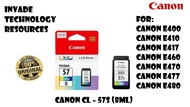 Original Ink Cartridge Canon PG 47 (Black) / CL 57 (Color) / CL 57s (Color) For Canon PIXMA E400/E41