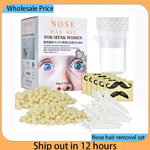 Portable Nose Wax Kit for Man and Women Painless Paper-Free Nose Hair Removal Cleaning Waxing Beans 