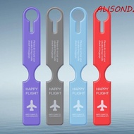 ALISONDZ Airplane Suitcase Tag, Baggage Name Tags Address Label PVC Luggage Tag, Portable Informatio