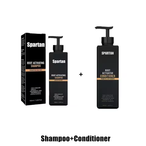 1/2/3pcs Spartan Root Activator Shampoo + Conditioner Anti Hair Loss Strengthen Hair Root Improves H