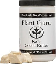 Raw Cocoa Butter 16 oz. / 1 lb. 100% Pure Unrefined FOOD GRADE Arriba Nacional Cacao Bean, Bulk Rich