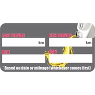 (5 PCS) Mileage Sticker For Engine Oil - Motor Oil Service Sticker