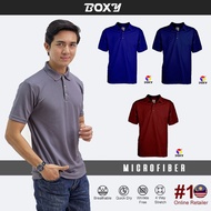 Boxy Baju Microfiber Unisex Berkolar Dri Fit Lengan Pendek | Microfiber Dri Fit Unisex Polo Shirts S