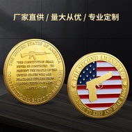 American Sniper Painted Gold-Plated Commemorative Coin Embossed Commemorative Coin Collection Coin E