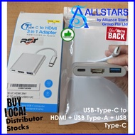 (ALLSTARS ) USB Type-C to HDMI+USB3.0 Type A+Type C Adapter (RSS CB UC HDMI 3in1) (Local Warranty 1y
