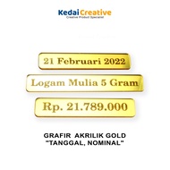 Creative Shop Engraved Date Nominal Acrylic Gold Gold