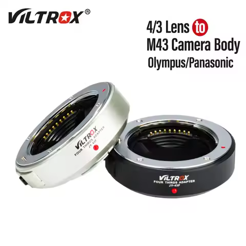 VILTROX JY-43F Auto Focus 4/3 Lens to Micro M4/3 Camera Adapter for Olympus PL8 E-M5 E-PM1 E-M10 III