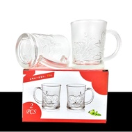 Glass Cups 2 Cups Glass Cups Glass Cups Glass Cups Handled Cups 2 Pcs