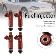 4ชิ้นหัวฉีดน้ำมัน Mazda Miata ขนาด195500-3310พอดี1.8L 1955003310 1999-2001