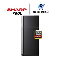 Sharp 700L 2 Door Fridge i-Kagami J-Tech Inverter Refrigerator SJP735MBK