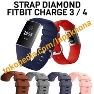 Diamond Strap Fitbit Charge 3band Silicone Watch Strap