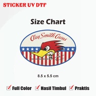 Clay Smith Oval Waterproof Motorcycle Logo Sticker Classic Vintage LV/Up UV DTF Multi Sticker