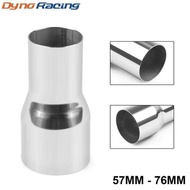 57MM TO 76MM Exhaust 2 Step Reducer Adapter Connector Tube Stainless Steel Pipe Cone Auto Pro Zone