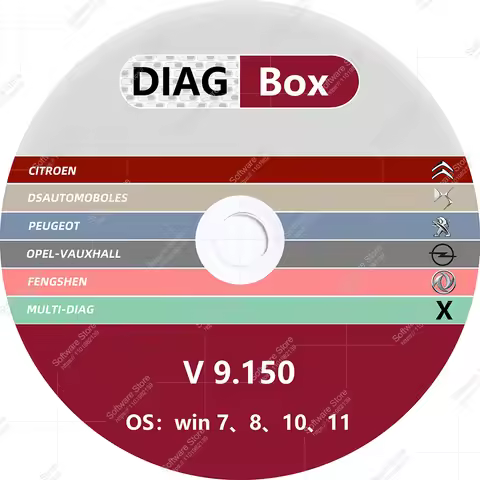 Newest 2024 Diagbox V9.150 with crack diagnostic software work with PP2000 programming tool 1995-202