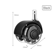 Roda Kursi Kantor Tancap / Roda Kursi Game / Roda Kursi Putar Kantor / Roda Kasur Bahan PU Anti -No