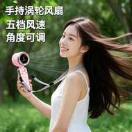 Ready Stock n607 high speed handheld fan portable Outdoor Small Mini Hanging Neck Charging Dormitory