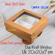 MINIMAL Box Rice Box R10k KRAFT 20x20x7 Window Full Lamination 350 Gsm MINIMUM BUY 10 PCS Box Boss H