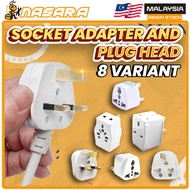 Nasara 3 Way 3 Pin Plug Adapter Universal International Travel Adapter Charger Adapter Plug Converte