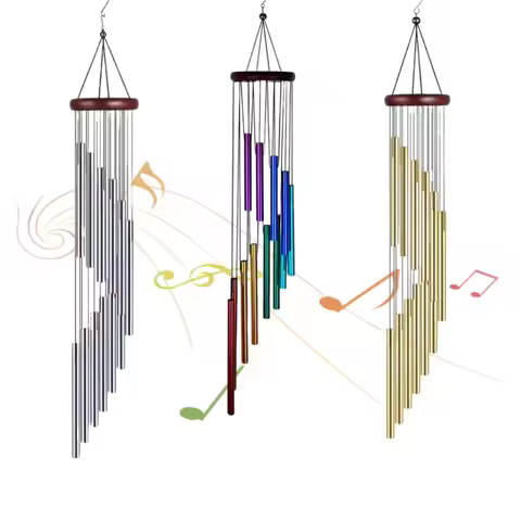 New 12 Tubes Wind Chimes Aluminum Waterproof Wind Chimes Bells Decor For Home Outdoor Yard Decoratio
