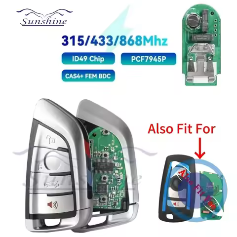 5PCS PCF7945P 315/433.9/868MHz Support CAS4 CAS4+ FEM BDC Upgrade Car Remote Key For BMW 1 3 5 7 F S