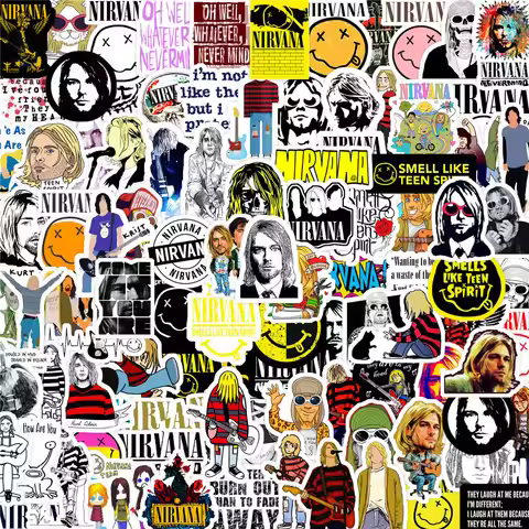 125Pcs Nirvana Band Season 3 Rock Mini Stickers DIY Decor For Phone Notebook Diary RecordingYourLife