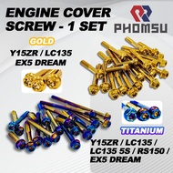 PHOMSU HEXAGON / CIRCLE SCREW HEAD ENGINE SCREW Y15 LC135 LC135 5S RS150 EX5 DREAM SKRU ENJIN