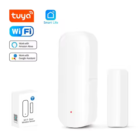 iHseno Tuya WiFi Door Sensor Window Sensor Smart Home WiFi Door Detector SmartLife APP Remote Contro