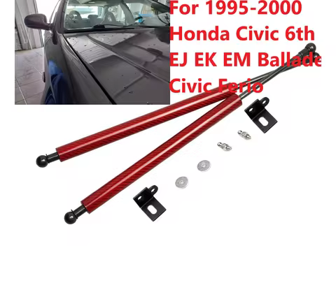 2PCS Hood Dampers for 1995-2000 Honda Civic MK6 EJ EK EM Front Bonnet Modify Gas Struts Lift Support