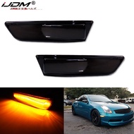 2pcs Amber Led Front Bumper Side Marker Lights Turn Signal Indicator Lamp For 2003-2007 Infiniti G35