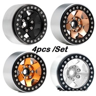 Rims 1.9 6 Spokes Gold 4pcs Metal Alloy Beadlock Wheel Rim RC Crawler Axial SCX10 90046 AXI03007 Tra