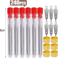 240Pcs mắt lớn may tay Bộ kim Thép Không Gỉ Thêu Kim Với Thimble Threader Handmade Khâu Công Cụ thủ 
