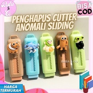 ANOMALI BRAINROT CUTTER ERASER CUTE UNIQUE SLIDING ERASER ANOMALI SLIDING CUTTER ANOMALI TUNG BRAINR