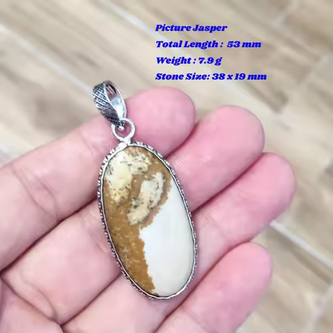 Genuine Jasper Sodalite Pendant