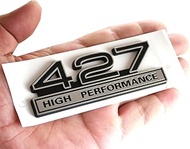 1pc 427 Liter 7.0 Engine High Performance Badge 3D Decals Stickers Cars Trucks (Chrome Black)