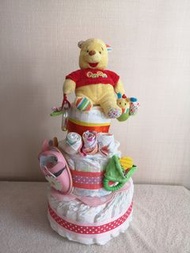 Winnie the pooh三層尿片蛋糕