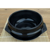 [SG stock] Korean bibimbap stone pot with lid/Ceramic heat-resistant stone pot/Korean Earthernware C
