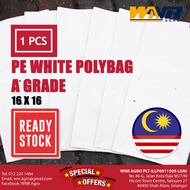 Polybag White Putih UV Polibag 16" x 16" Nursery Polibeg Polybeg Fertigasi 1PCS