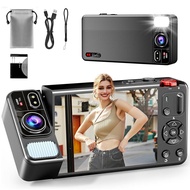 Digital Camera 4K 64MP Camera for Photography 270°Flip Screen Vlogging Camera Autofocus 18X Zoom Poi