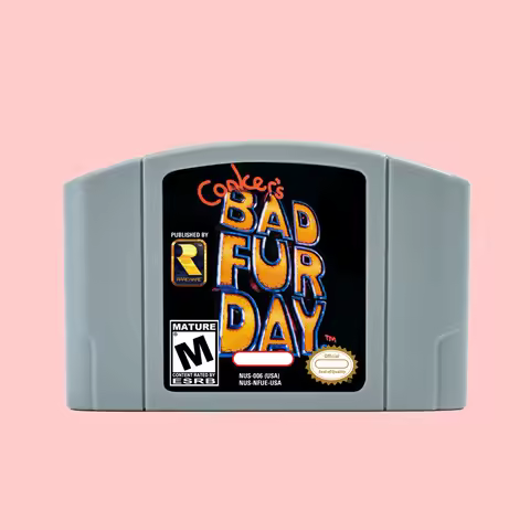 Conker's Bad Fur Day Game Cartridge for 64 Bit NTSC USA PAL EUR Consoles N64 Game Card