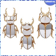 [LzdhuizcdMY] Beetle Mirror Wall Decor Modern Artwork Wall Hanging Gold Resin Animals Beetle Mirror 