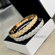 Discount in Straw Time Chanel Style Diamond Wide Version Full Diamond Bracelet New Style Sterling Si