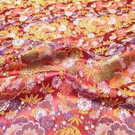 日本進口西陣織布料 華文竹葉小雞冠手工袋工藝品腰帶田園和服口金