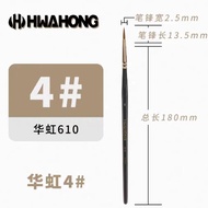(Made in Korea) HWAHONG Kolinsky Sable Hair Artist's Paint Brush for Detail Work - 610 Series