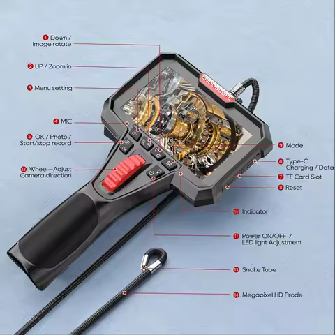 3.9mm Diameter HD Endoscope Camera, Suitable for Diesel Engine Inspection, Pipeline Aviation and Oth