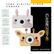 Kids Selfie Camera 32MP Digital Video Cameras for Kids 2 inches IPS Screen with Face Recognition Car